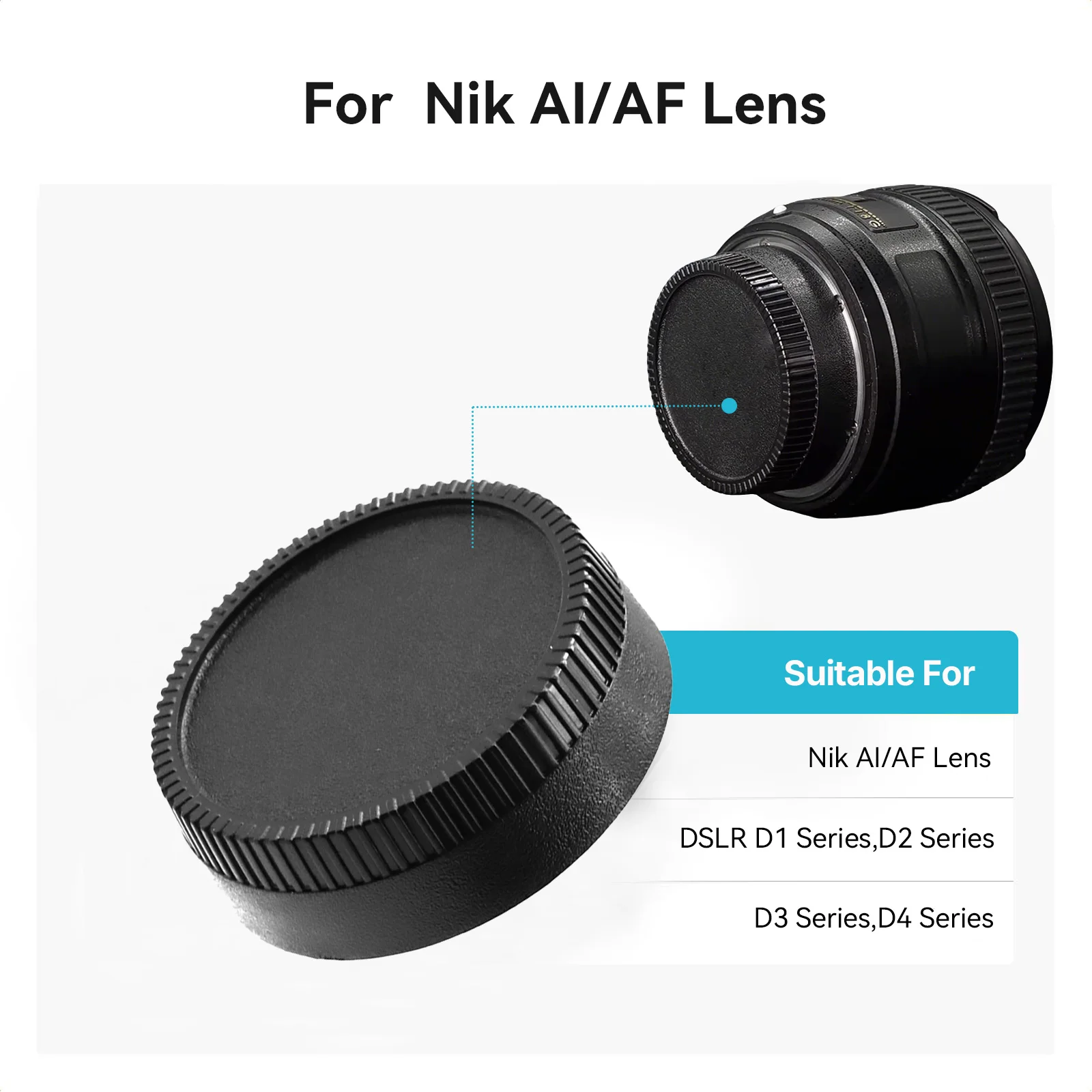 Nikon F 마운트 AI AF AF-S Nikkor AI-S 자동 초점 카메라 렌즈 액세서리용 새로운 보호용 후면 렌즈 캡 교체품