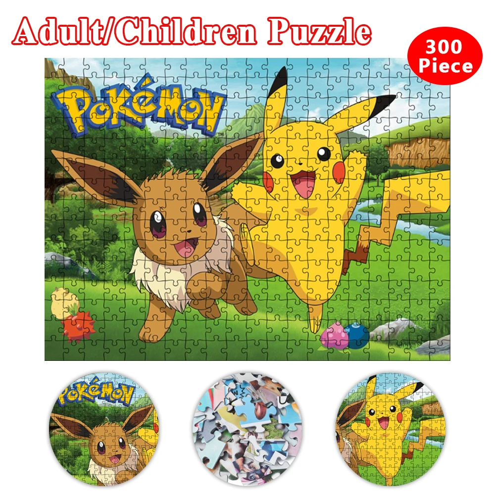Pikachu quebra-cabeças 1000 peças de madeira quebra-cabeça jogos pokemon montagem  quebra-cabeças brinquedos crianças jogos educativos brinquedo - AliExpress