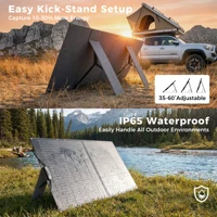 Panneau solaire portable pliable CTOLITY ETFE 100W pour générateur solaire, haute conversion 23%, 20.5V 4.88A, pour camping, camping-car, yacht et alimentation de secours hors réseau 4