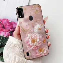 Fashion Luxury Floral Cartoon Shockproof Silicone Bumper Case - Cute Design Back Cover for ZTE Blade A51 (6046)