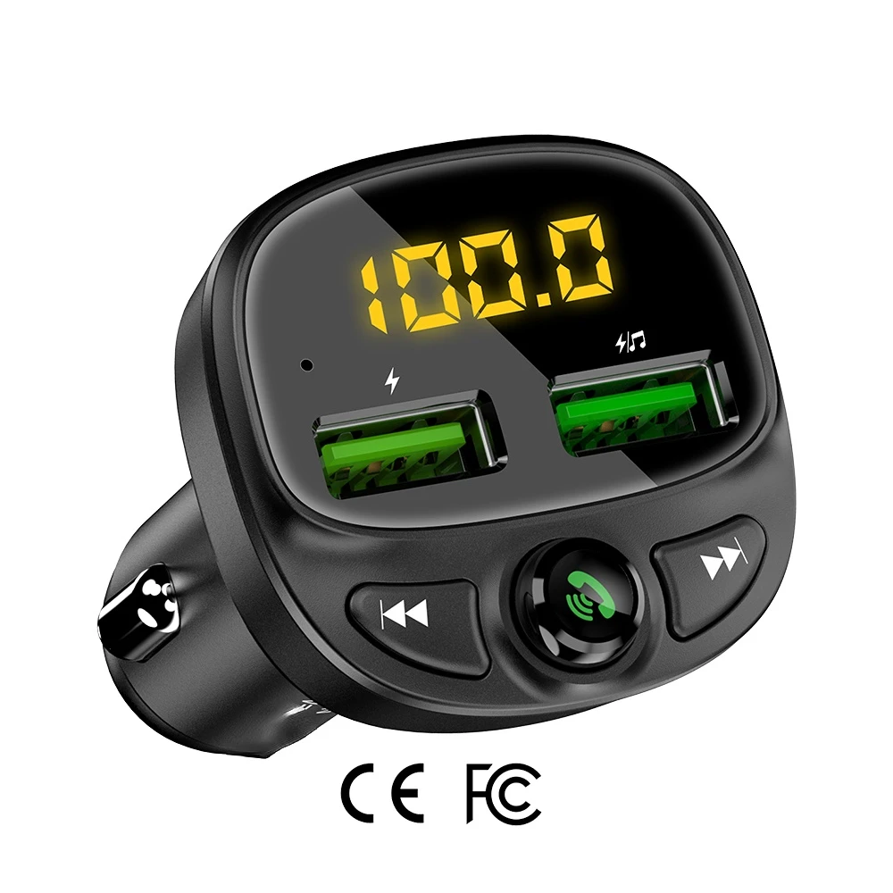 

Most Selling Items Transmitter Fm Dual USB Car Charger Adapter Mp3 Player Music Chargeur gador de Coche