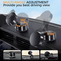 360° Rotatable Vacuum Magnetic Phone Holder Ultra-Strong Magnet Foldable Universal Car Holder for iPhone 16 15 14 13 12 Pro Max - Image 2
