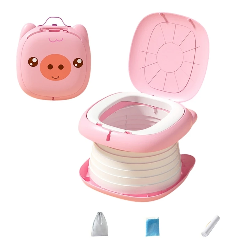 Kids Travel Toilet Stool Foldable and Lightweight Infant Baby Potty Small Children WC Support Up to 50kg Load Bearing 2