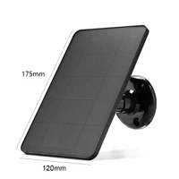Chargeur solaire POWWALK 10W 5V pour caméra de sécurité, panneau solaire portable avec sortie micro USB Type-C, kit de chargeur de panneau solaire. 6