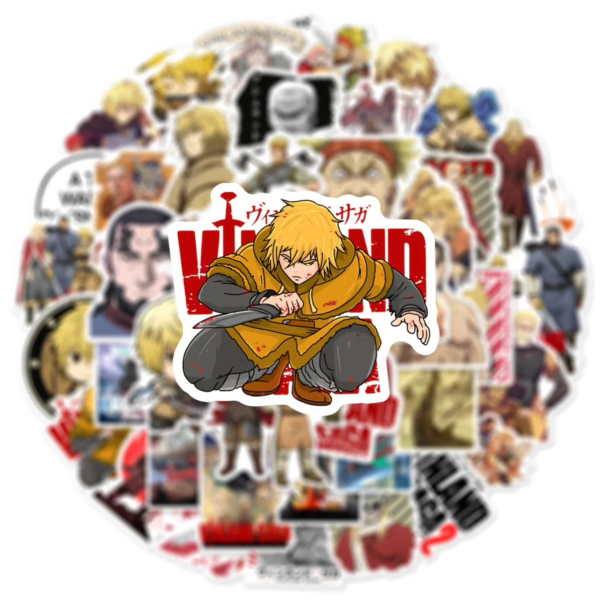 50pcs VINLAND SAGA series graffiti stickers for Helmets Desktop Wall Decoration DIY Sticker Pack