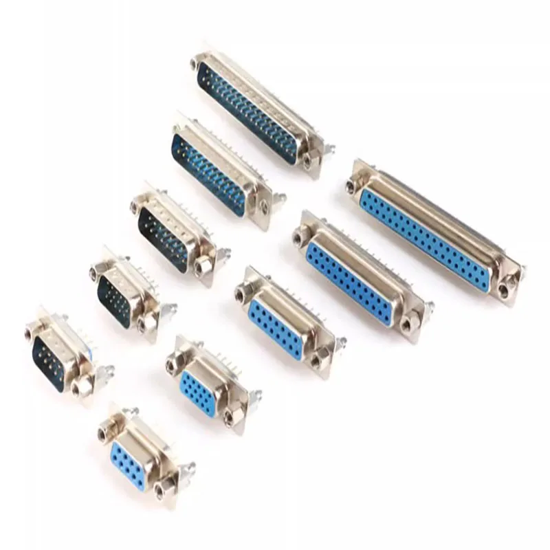 

DP9/15/25/37 Male/Female Serial Port Welded Plate RS232DB Serial Port Joint Metal Housing Double Row COM Coupler Bonding Wire