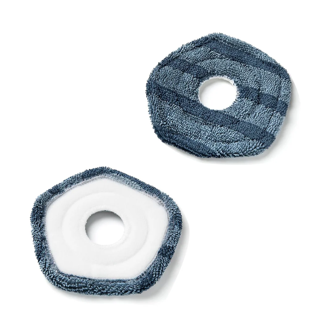 TKOLLI 2-Pack Pentagonal Mop Pads Compatible With Eufy X10 Pro Omni Robot - Replaceable Microfiber Pads For Edge Cleaning
