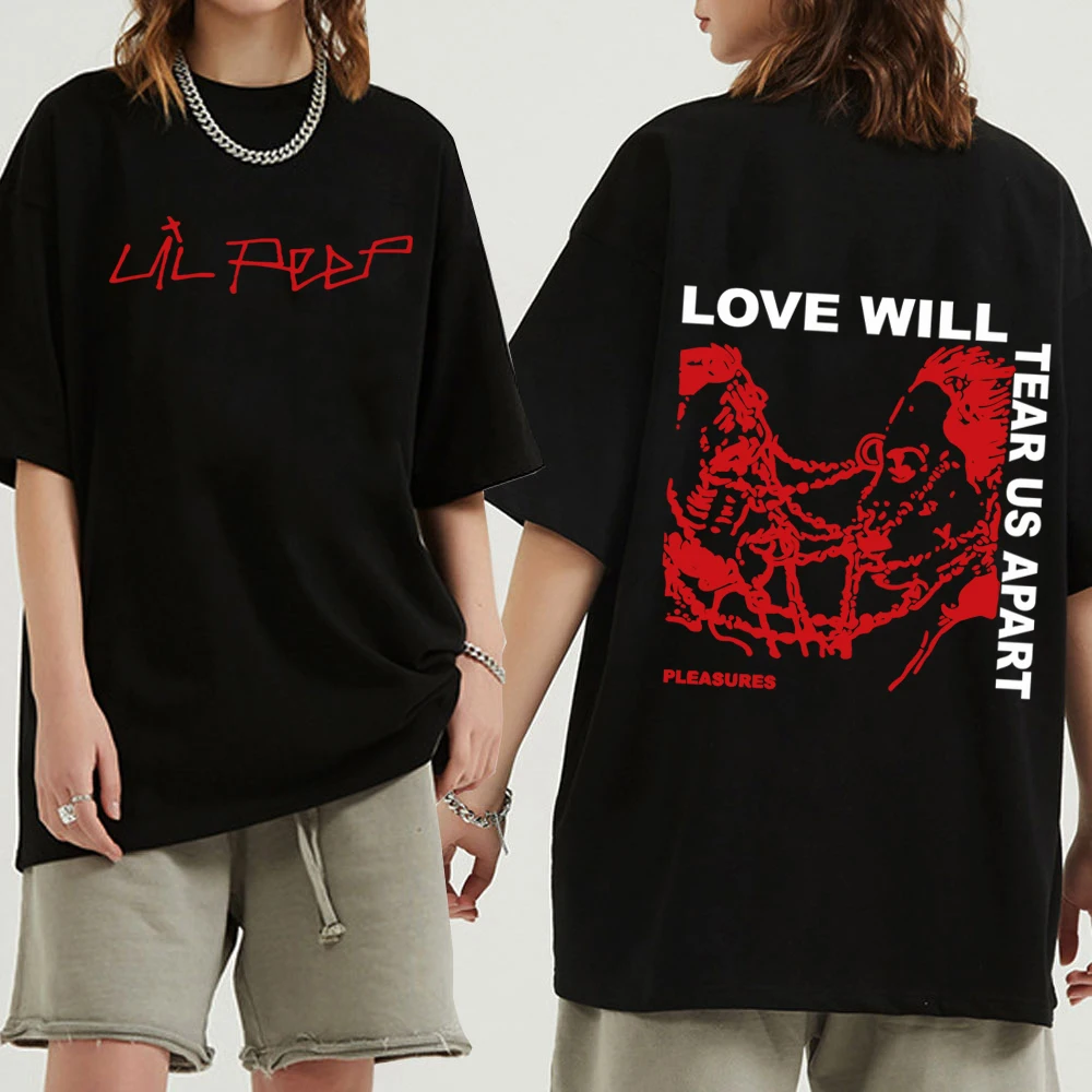 

Lil Peep Love Will Tear Us Apart T-Shirts Unisex Harajuku O-Neck Short Sleeve Shirts Fans Gift
