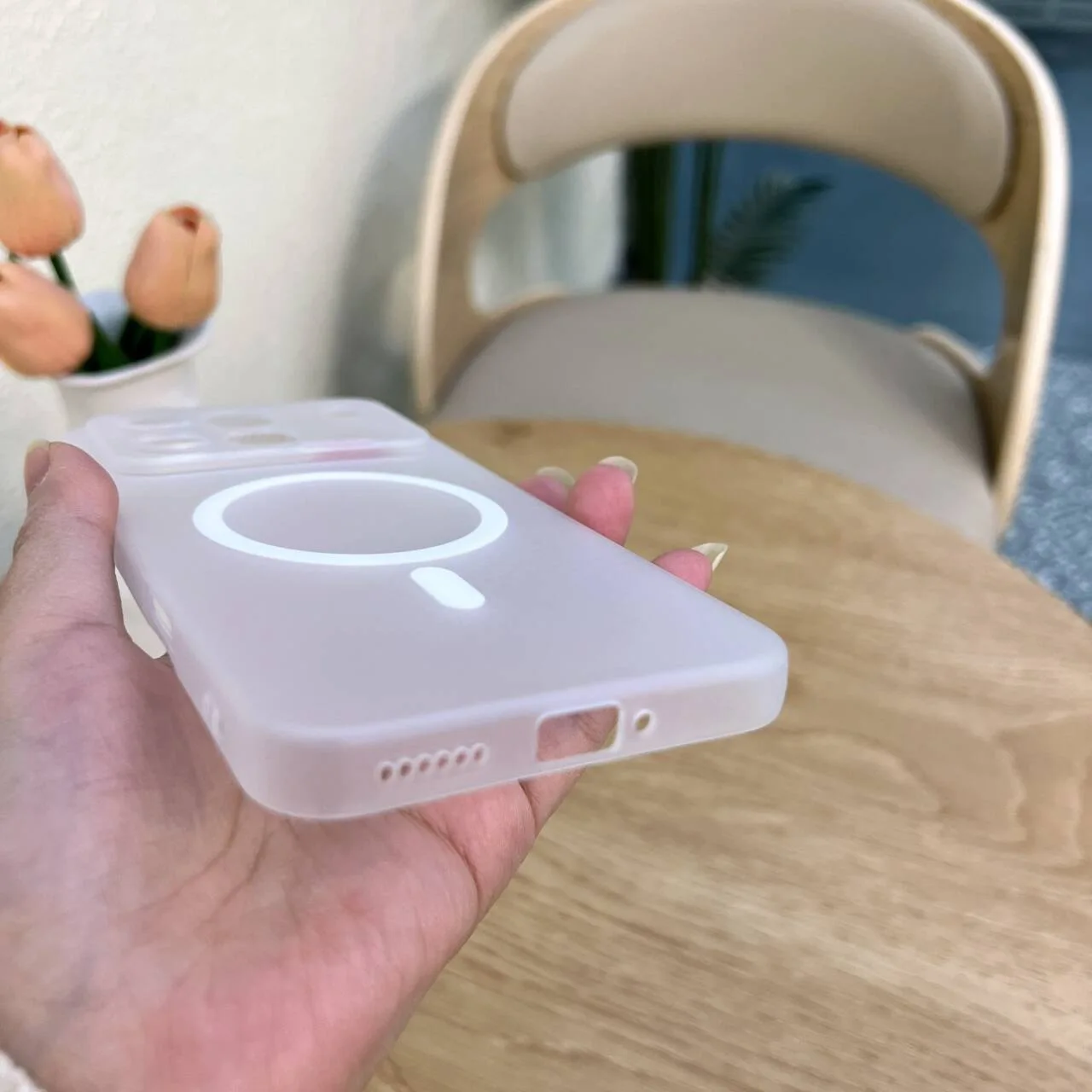 Magnetic Wireless Charging Soft TPU Camera Protection Back Cover