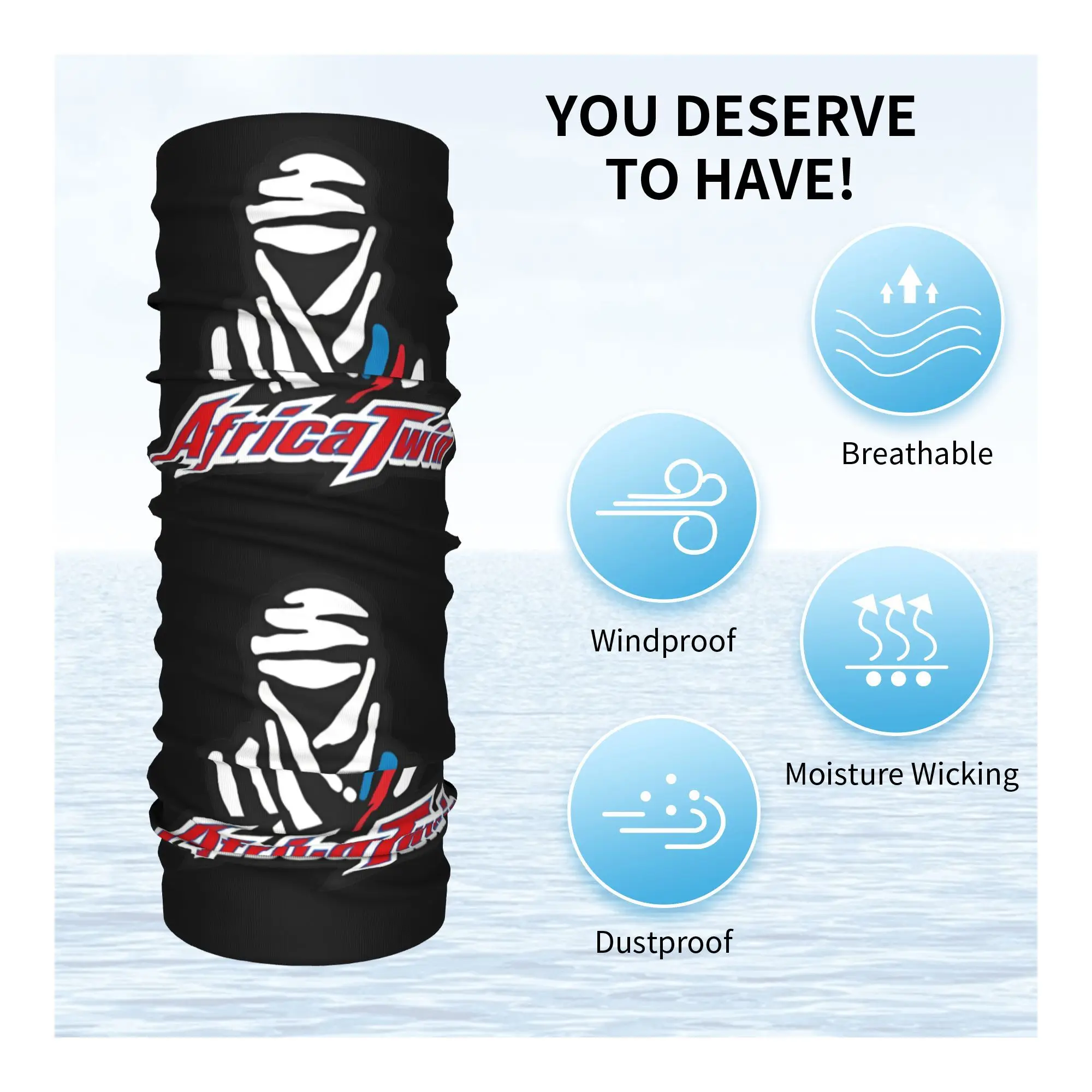Africa Twin D-Dakares Bandana Neck Gaiter Cycling Bandana Neck Wrap Multi-use Face Mask Unisex Adult All Season