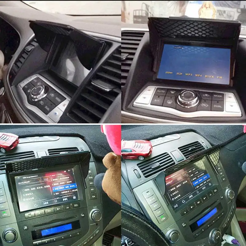 GPS 네비게이터 태양 쉐이드 바이저, 범용 태양 모자 라이트 커버, ABS 눈부심 방지 쉴드 스크린, 태양 쉐이드 네비게이터 액세서리, 255mm