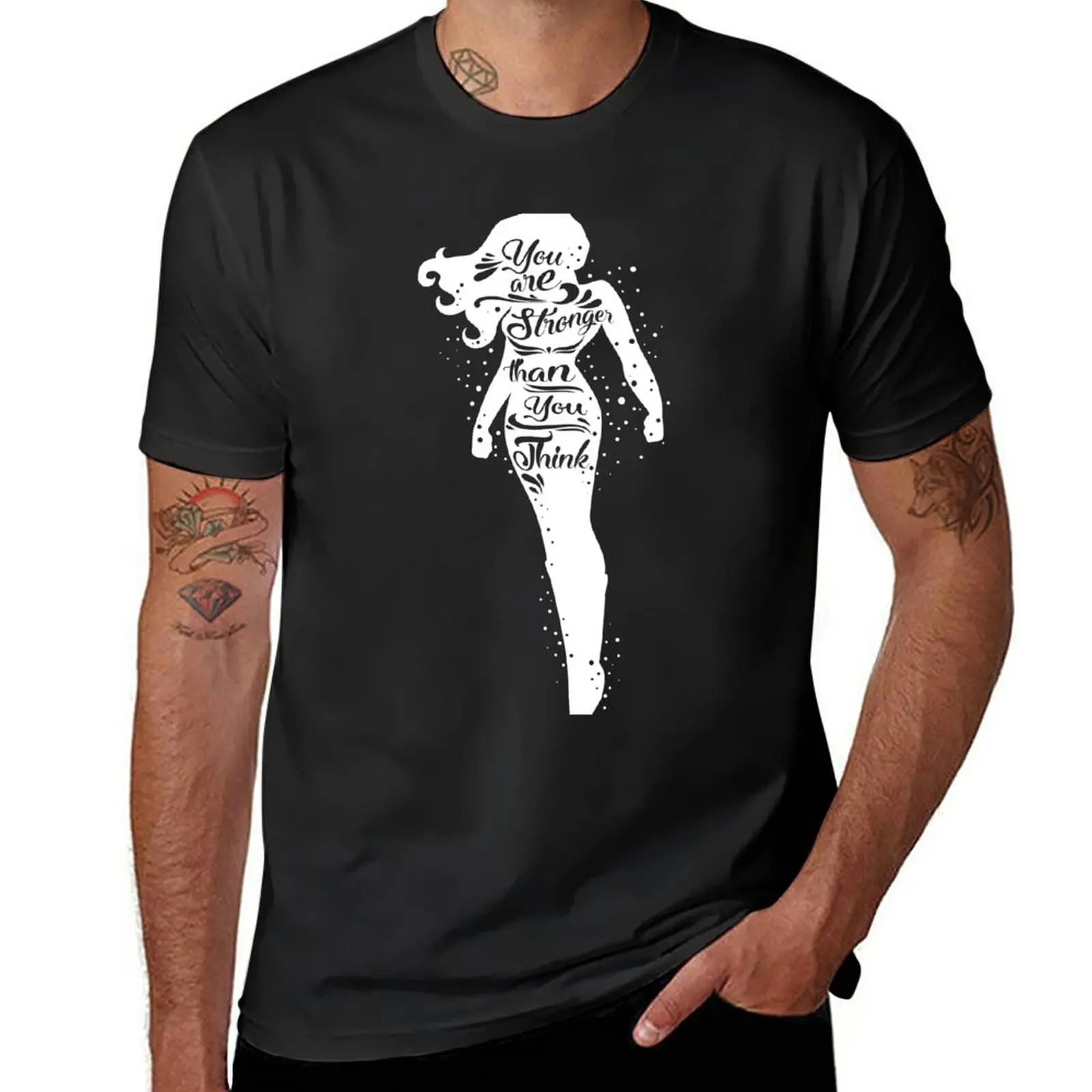 

New You are Stronger T-Shirt custom t shirt Short sleeve korean fashion plain t shirts men