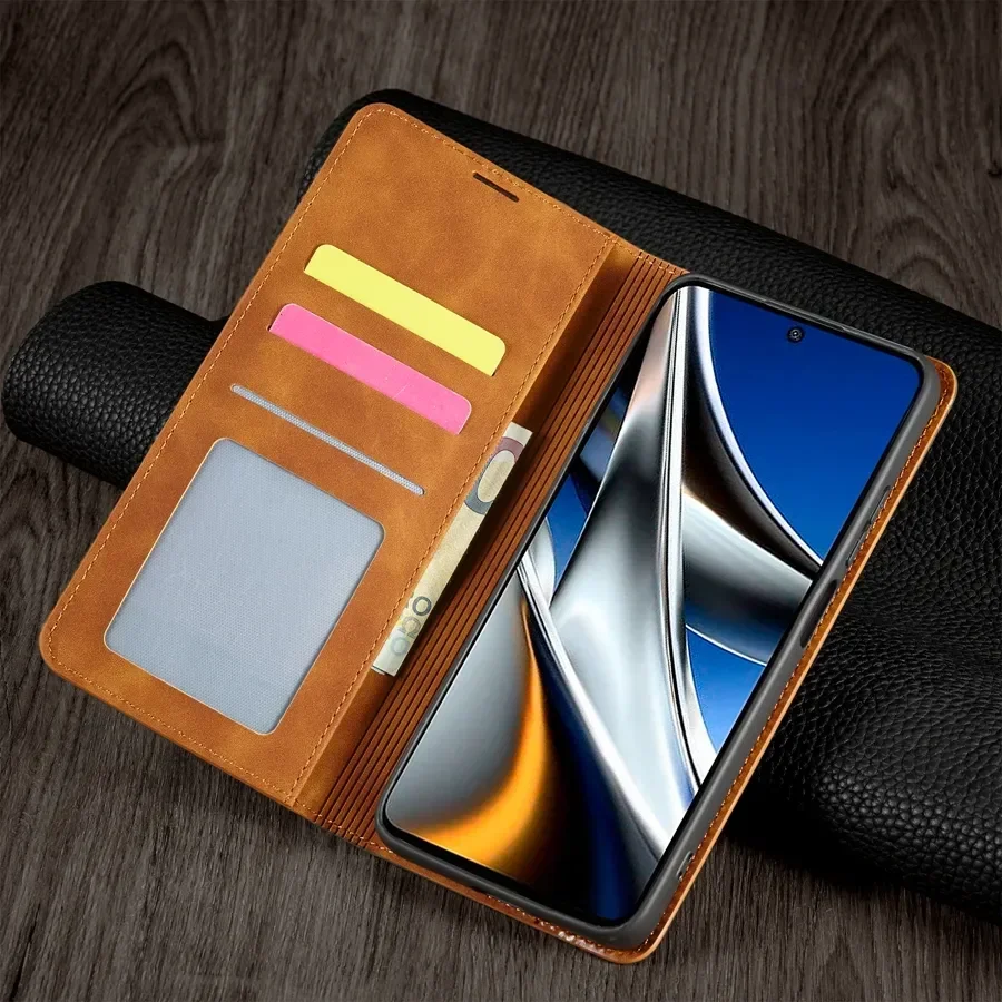 UltraSlim Magnetic Leather Flip Wallet Case with Card Holder