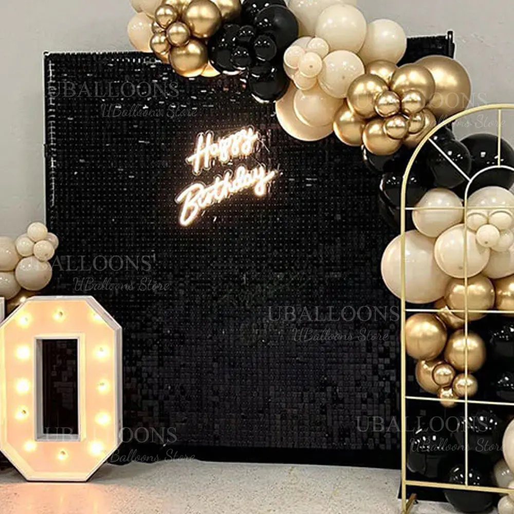 Pannello da parete luccicante con paillettes, 36 pannelli, decorazione per compleanni, matrimoni, anniversari, fidanzamenti