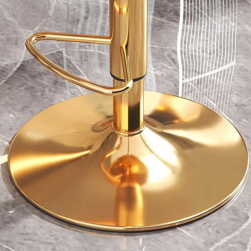 Adjustable Height Swivel Bar Stool with Footrest Modern Luxury Design for Home Kitchen Bar KTV Reception Counter Chair  chaise