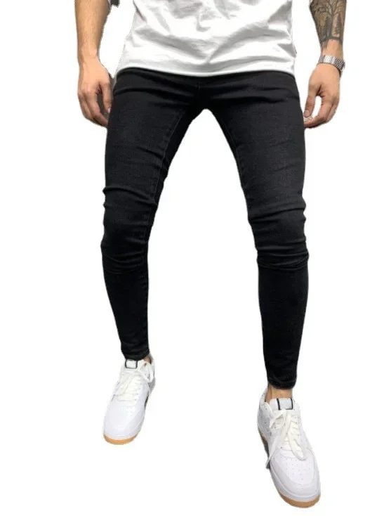 Jeans Men Skinny Slim Fit Blue Black Hip Hop Denim Trousers Casual Jeans for Men Streetwear Casual Jean