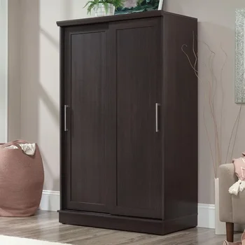 Homeplus Wardrobe Cabinet with Sliding Doors, Dakota Oak Finish 1