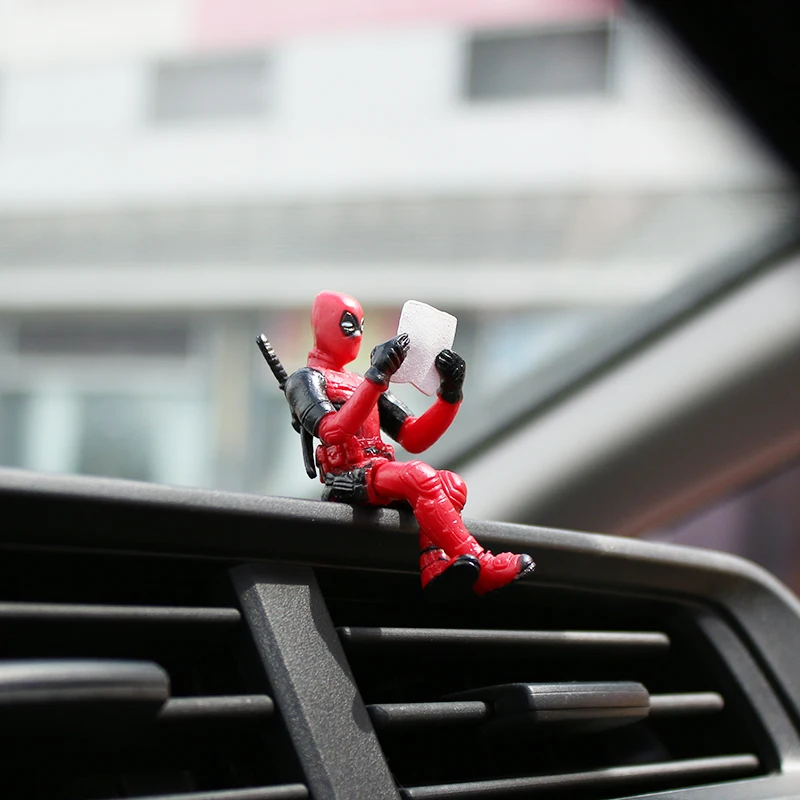 Disney Anime Car Interior Decoration Mini Figure Deadpool Center