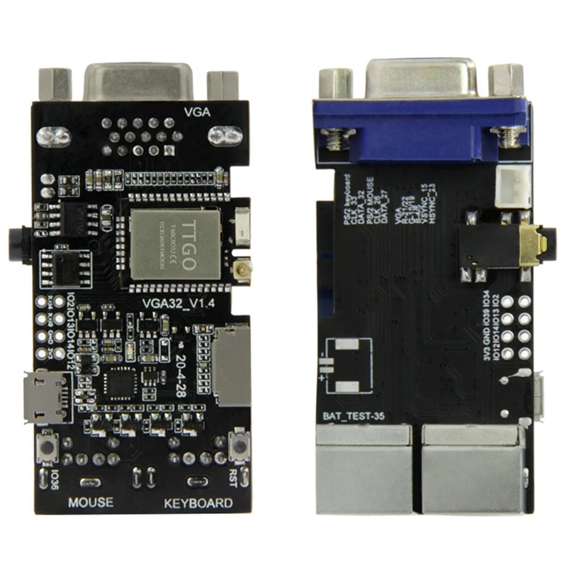 TTGO VGA32 VGA ESP32 PSRAM Module V1.4 Controller PS/2 Mouse Keyboard Graphics Library Game ANSI/VT Terminal Circuit electronic components