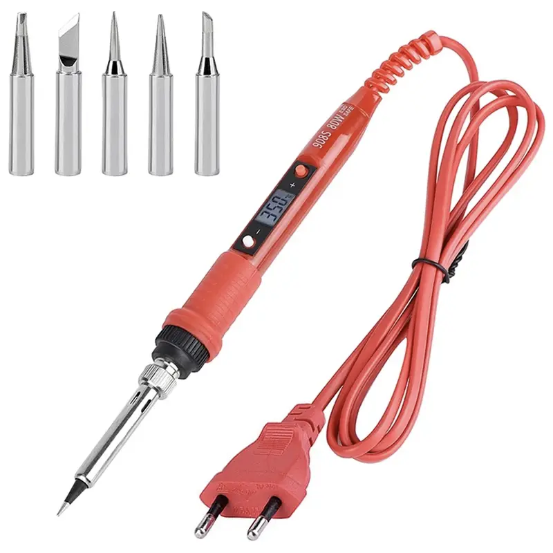 JCD Electric Soldering Iron 80W LCD Digital Display Adjustable temperature soldering iron tips 220V/110V Welding Solder Tool908S - Image 7