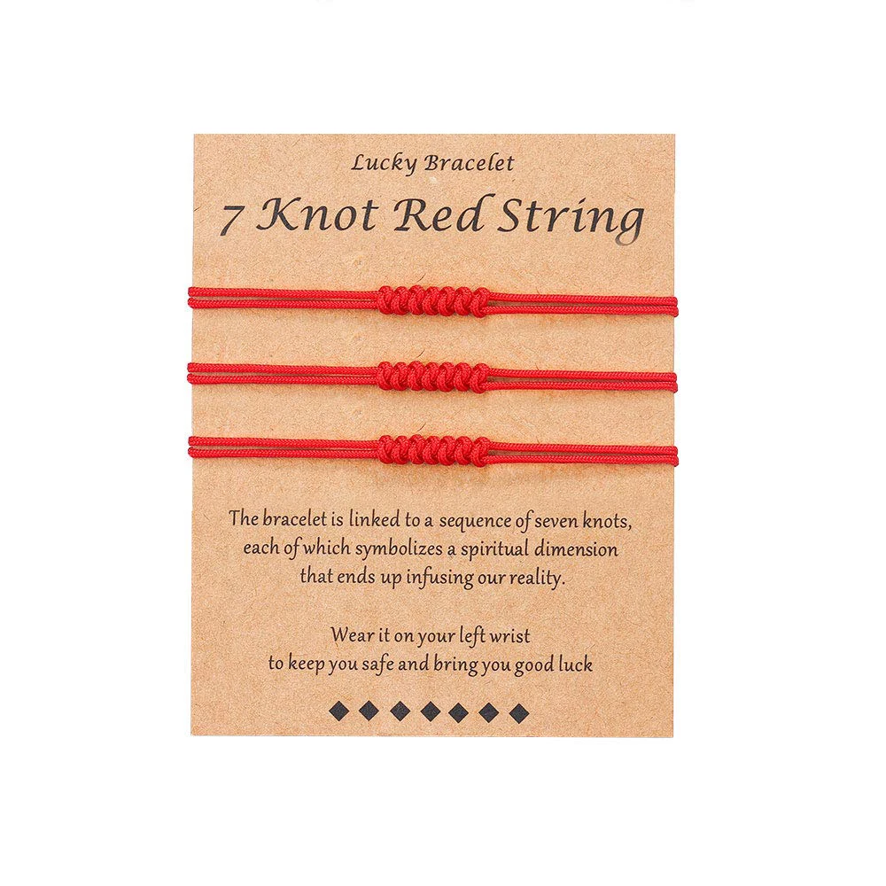 Knots Red String Bracelet Kabbalah Protection Thread Handmade