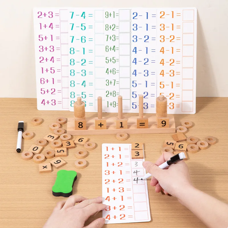Kid Math Counting Learning Toy Montessori Numbers Addition Subtraction Operations Kindergarten Parish Activities Educatioal Toys
