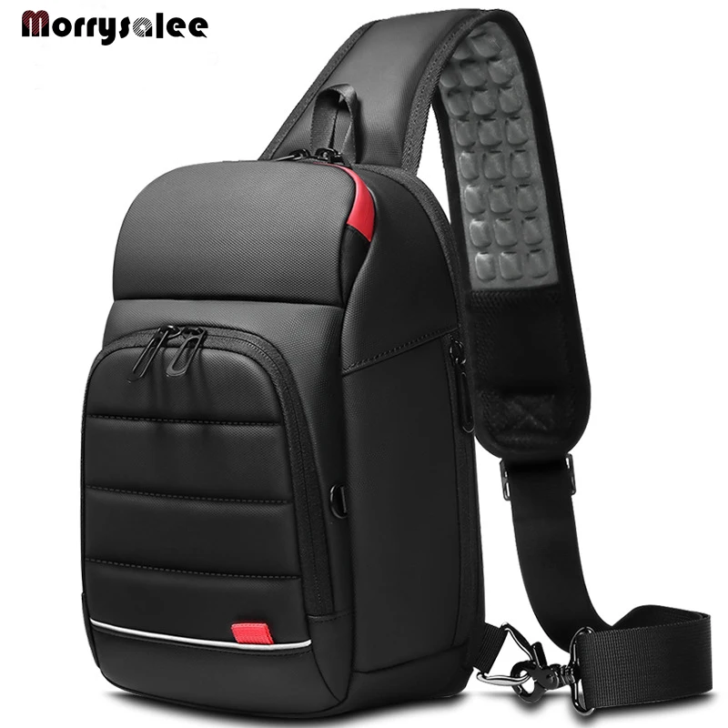 New Crossbody Bags for Men USB Charging Messenger Bag Waterproof Men's Bag Chest Single Shoulder Strap High Quality