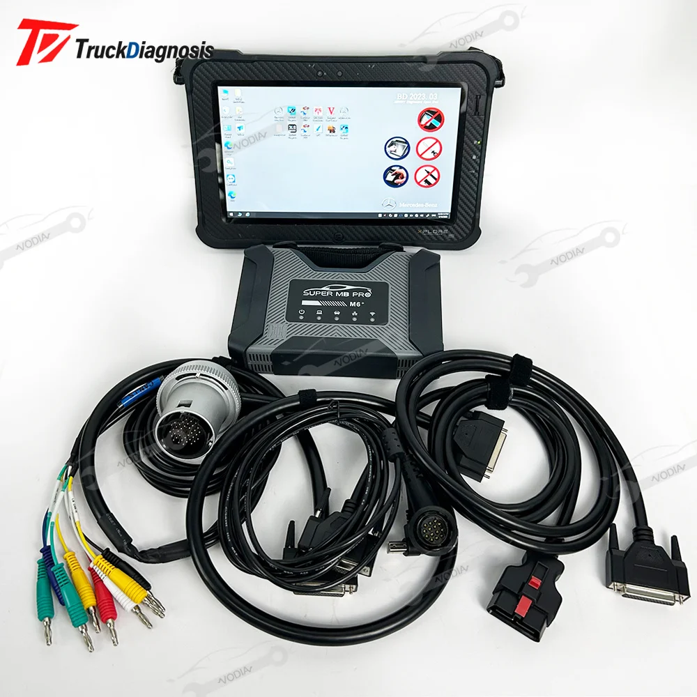 

2023 Fully Upgraded SUPER MB PRO M6 Surport For B-ENZ /B-WM/A-udi Trucks Diagnostics Wireless Connection Diagnosis Tool+Tablet