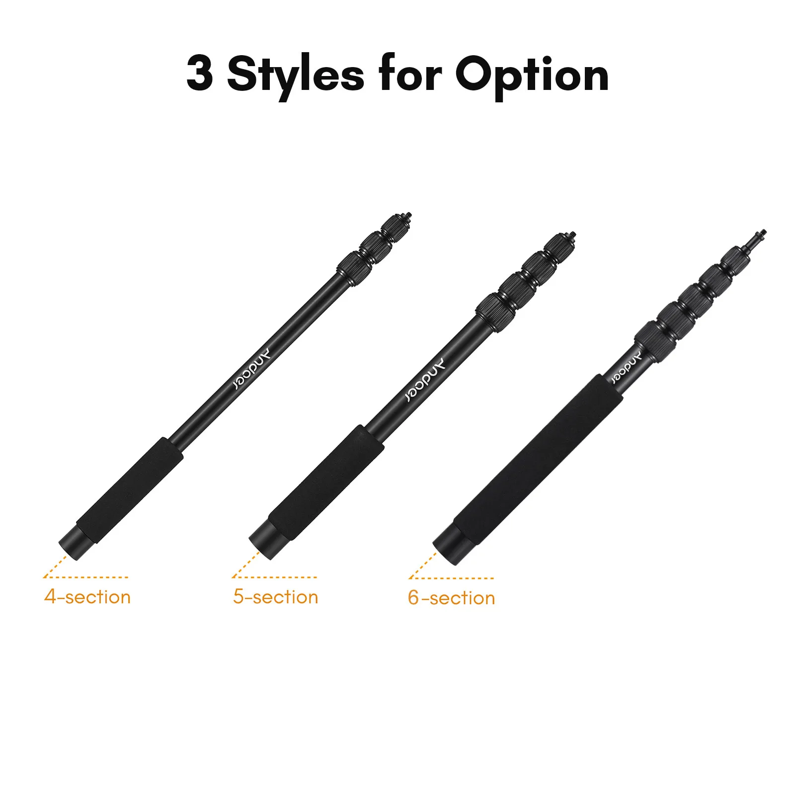 ANDOER-アームレスト付き折りたたみ式アームアームアーム,拡張可能なマイクアーム,フォームグリップハンドル付きブーム,マイクスタジオ写真用 -  AliExpress Andoer ハンドヘルドマイクブームアーム 6セクション 拡張可能なマイクアーム カーボンファイバーブームポール マイク用 1/4