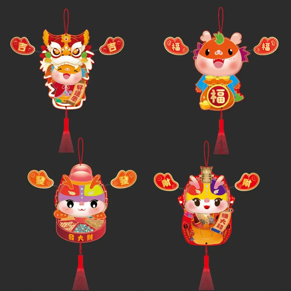 

Festive Refrigerator Decor Vibrant God of Wealth Refrigerator Magnet Ornament Funny Cartoon Shape Hanging Pendant for Spring