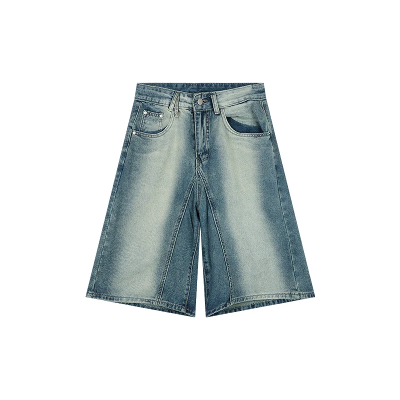 REDDACHiC Blue Retro Women Baggy Jorts Wide Leg Knee-long Denim