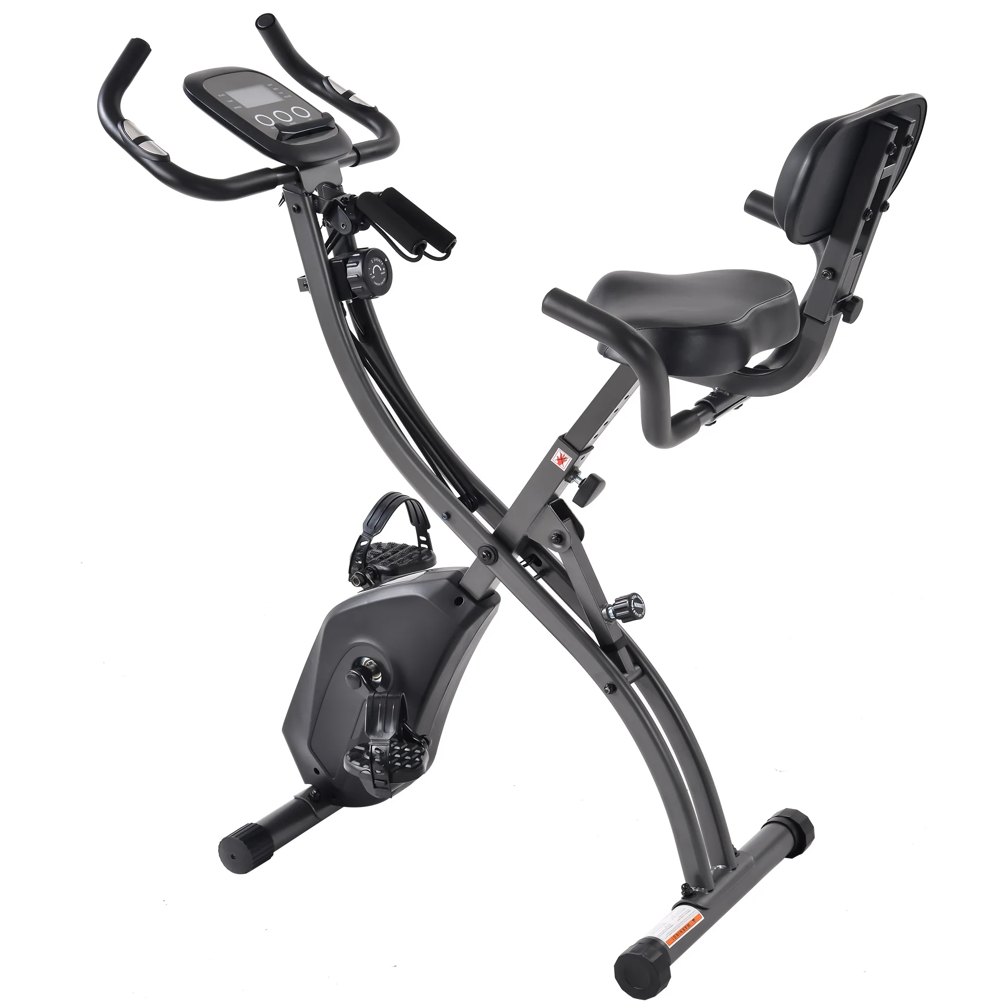 Folding Exercise Bike 8 Levels Resistance Adjustments with Four