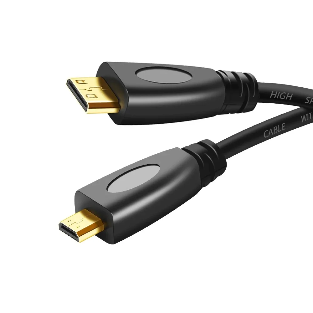 Raspberry Pi 4 タブレット カメラ ビデオカメラ ポータブル モニター用 Micro HDMI から Mini HDMI 互換 C/D タイプ アダプター ケーブル
