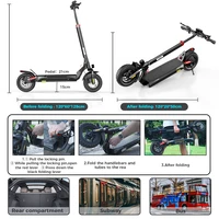 Trottinette électrique iScooter iX3 48V10Ah 800W, autonomie 30-40 km, vitesse 40 km/h, pneus tout-terrain de 10 pouces, pliable, avec application. 7