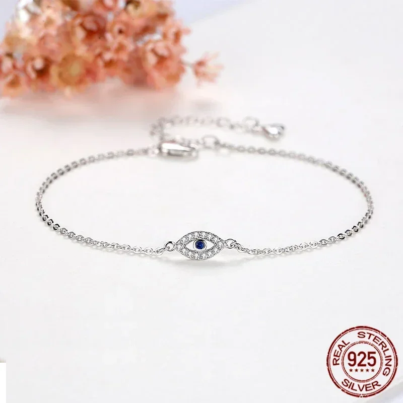 TONGZHE 여성 악마의 눈 팔찌  팔찌 CZ 럭키 터키 쥬얼리 여성을위한 커플 팔찌 Pulsera