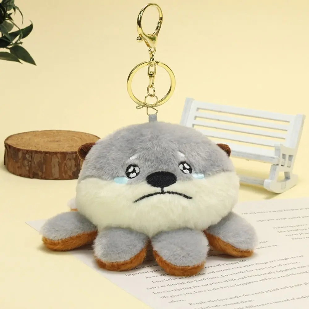 Double-Sided Capybara Keychain Fluffy Flipable Flipped Capybara Keychain Cosplay Ins Cartoon Capybara Doll Pendant