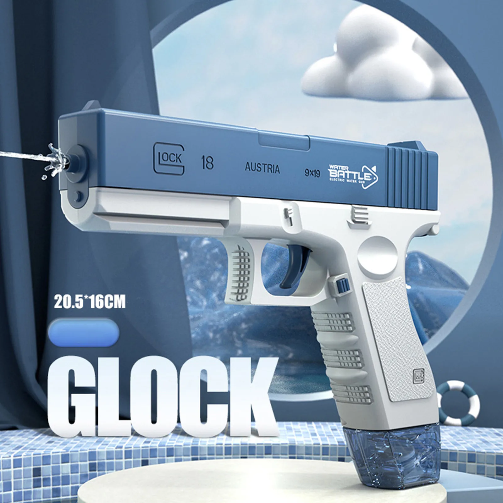 Pistolet à eau électrique automatique M1911 Glock, grande capacité, pour la  plage en plein air, piscine, jouets d'été pour enfants, cadeaux pour  garçons - AliExpress
