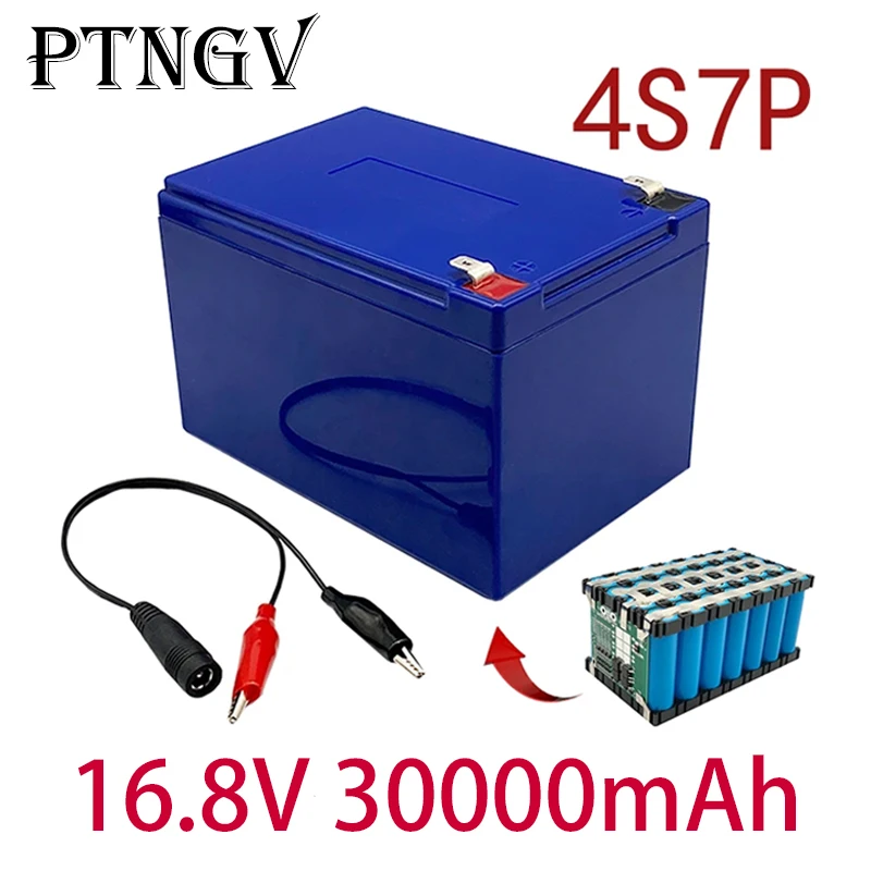

Аккумуляторная батарея 16,8 в, 30 Ач 4s7p 14,8 в 16.8V1865 0, 30 А Bms, высокомощный литий-ионный инвертор, солнечная энергия RV