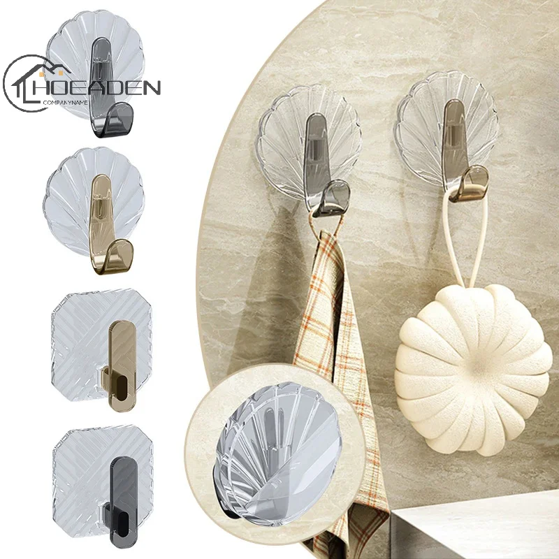 

Home Self Adhesive Hooks Bathroom Wall Organizer Behind-door Key Cloth Hanger Household Wall Hanging Decor Accessories