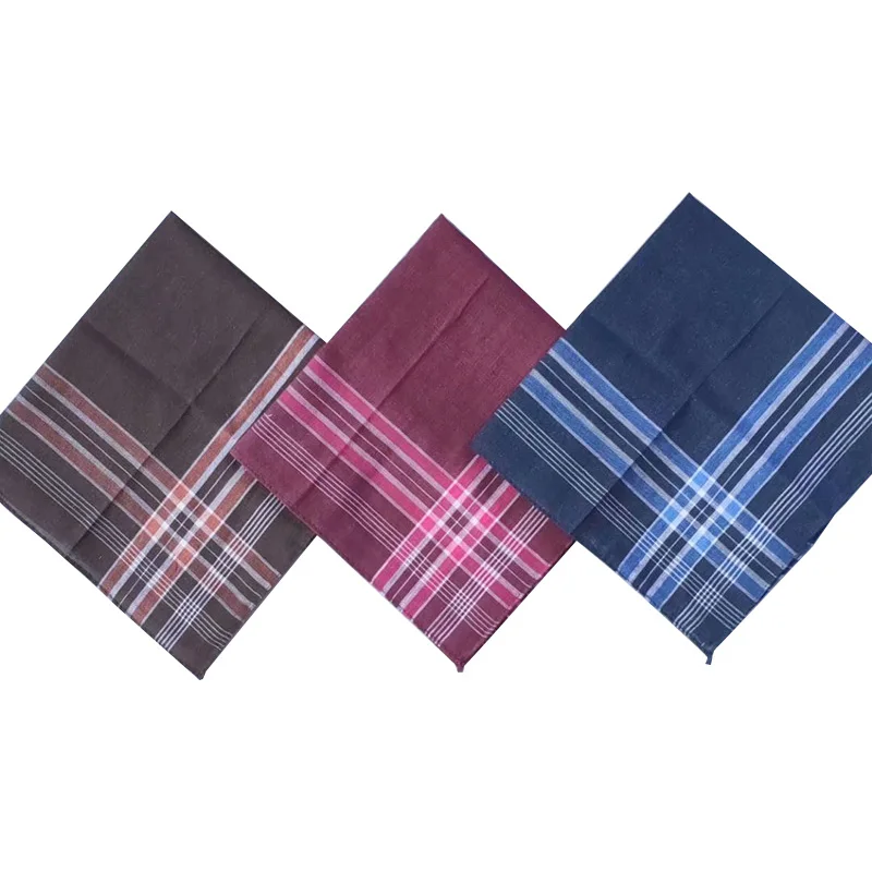 

12Pcs Mens Handkerchiefs Pure Cotton Square Stripe Checkered Pattern for Men Women Party Prom 37x37cm Soft Pure Cotton