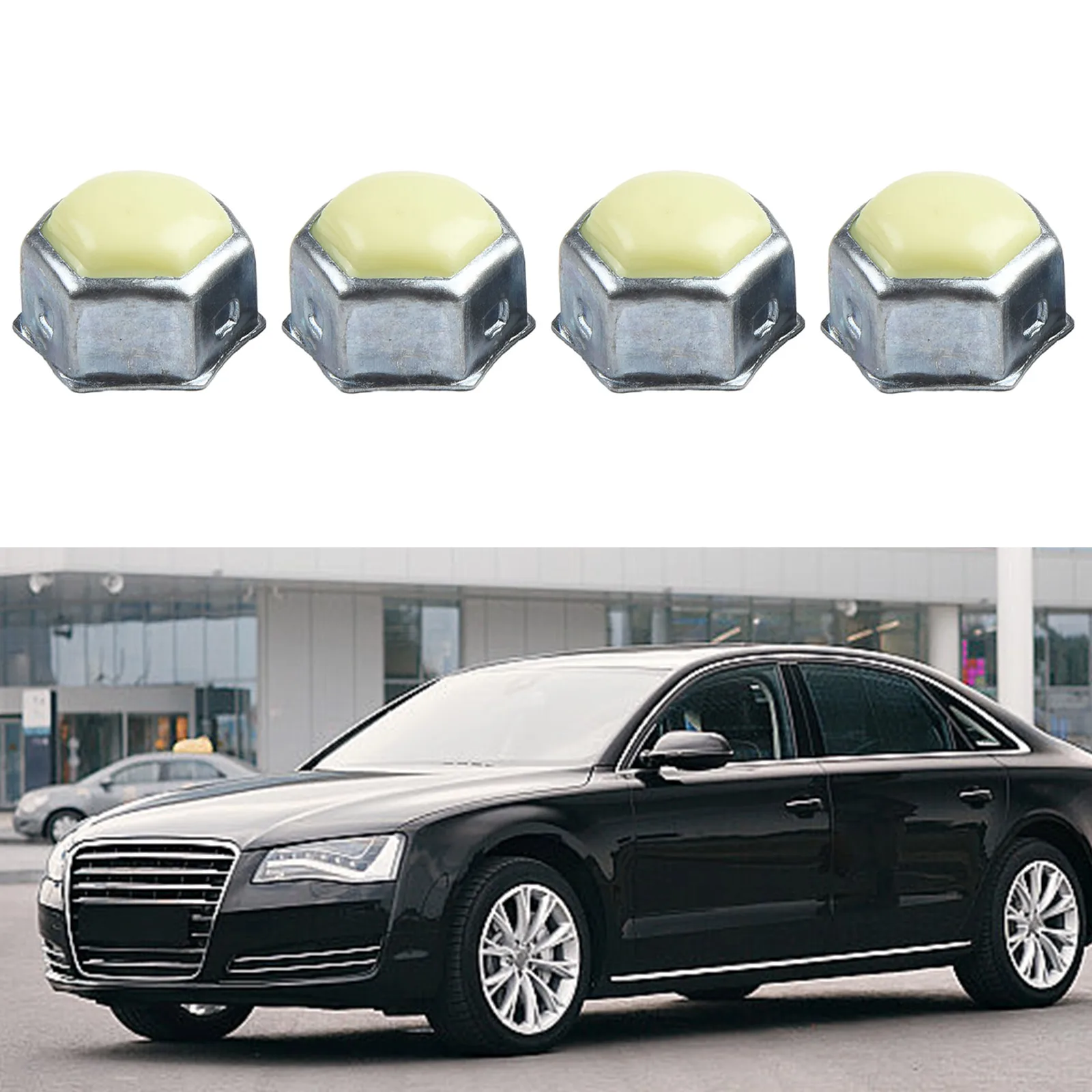 

Автомобильные аксессуары, Стопорная гайка рулевого управления, крышка болта, серебряная, 4 шт. для Nissan Navara D22, металл для Nissan Navara D22 98-06