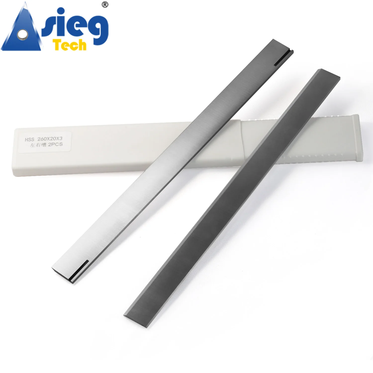 260&times;20&times;3mm HSS Planner Blades Jointer Knives Resharpenable for MKC Dewalt Metabo Woodworking Machine-Set of 2 Pieces