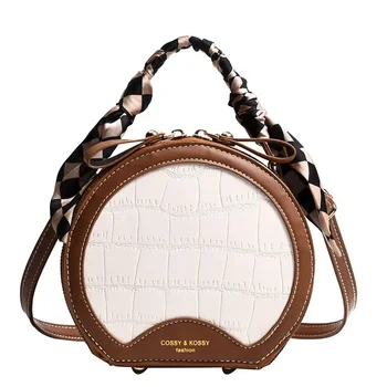 حقيبة صغيرة مستديرة جديدة بنقشة حجرية 7