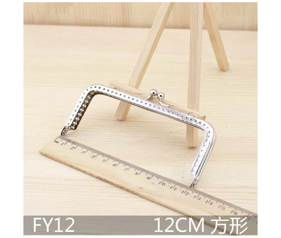 10 Pcs/Lot Square semicircle Glossy Silver Basic Metal Purse Frame Kiss Clasp Lock DIY Bag Accessories 6.5/8.5/10.5/12.5/15/18CM