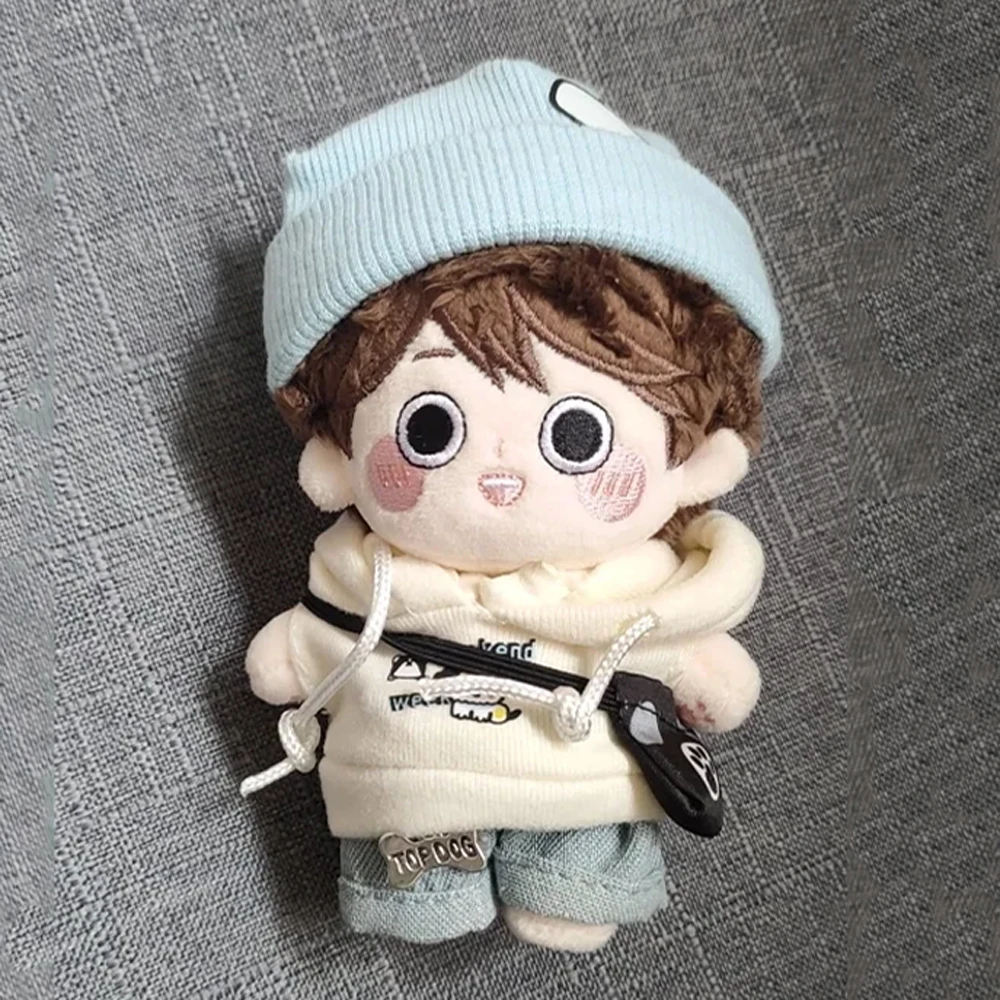 1 set Dog Hoodie 10cm Cotton Doll Clothes Puppy Set with Hat Doll Clothes Outfit Lovely Animal Doll Dress Up Set Children's Gift