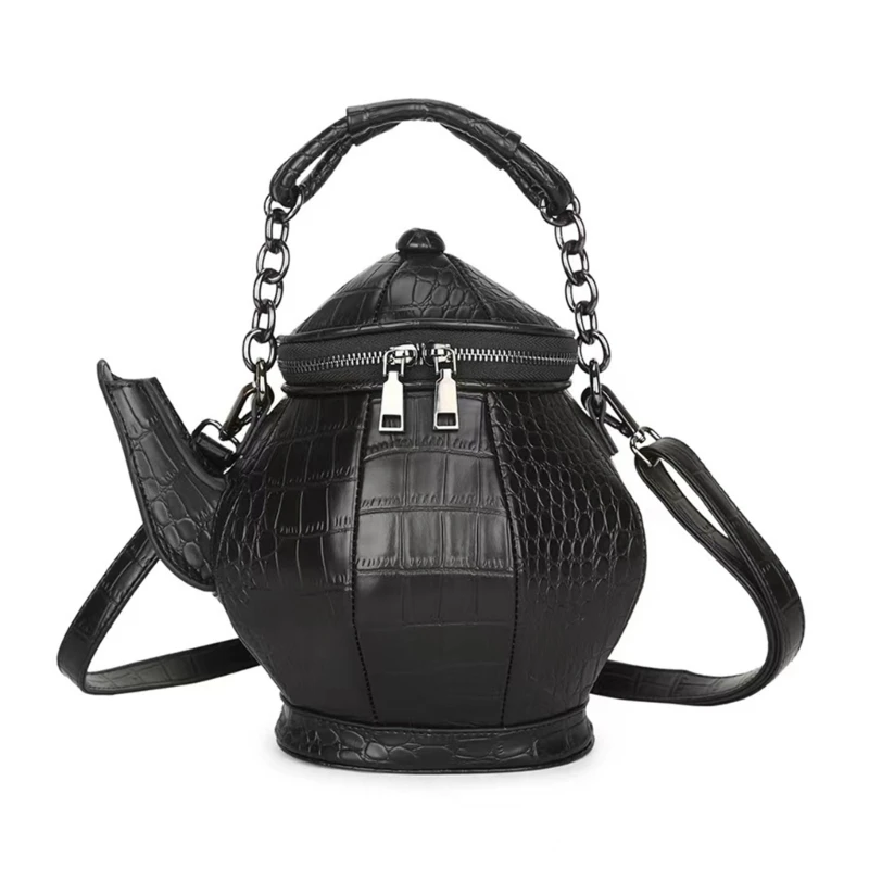 

2023 Fashion Halloween Party Bags Leather Tote Bag Shoulder Bag Lady Purse for Women Girl Versatile Teapot Shaped Bags