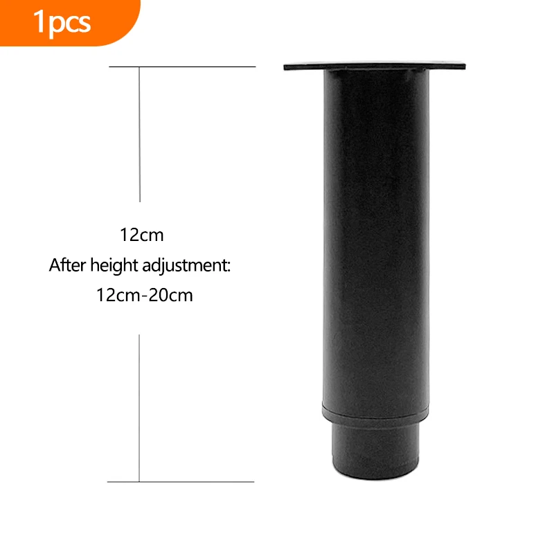Piedini Regolabili Per Mobili - 4 Pezzi In Acciaio | Altezza 8-12cm Per Letti, Armadi E Divani - Foto 5