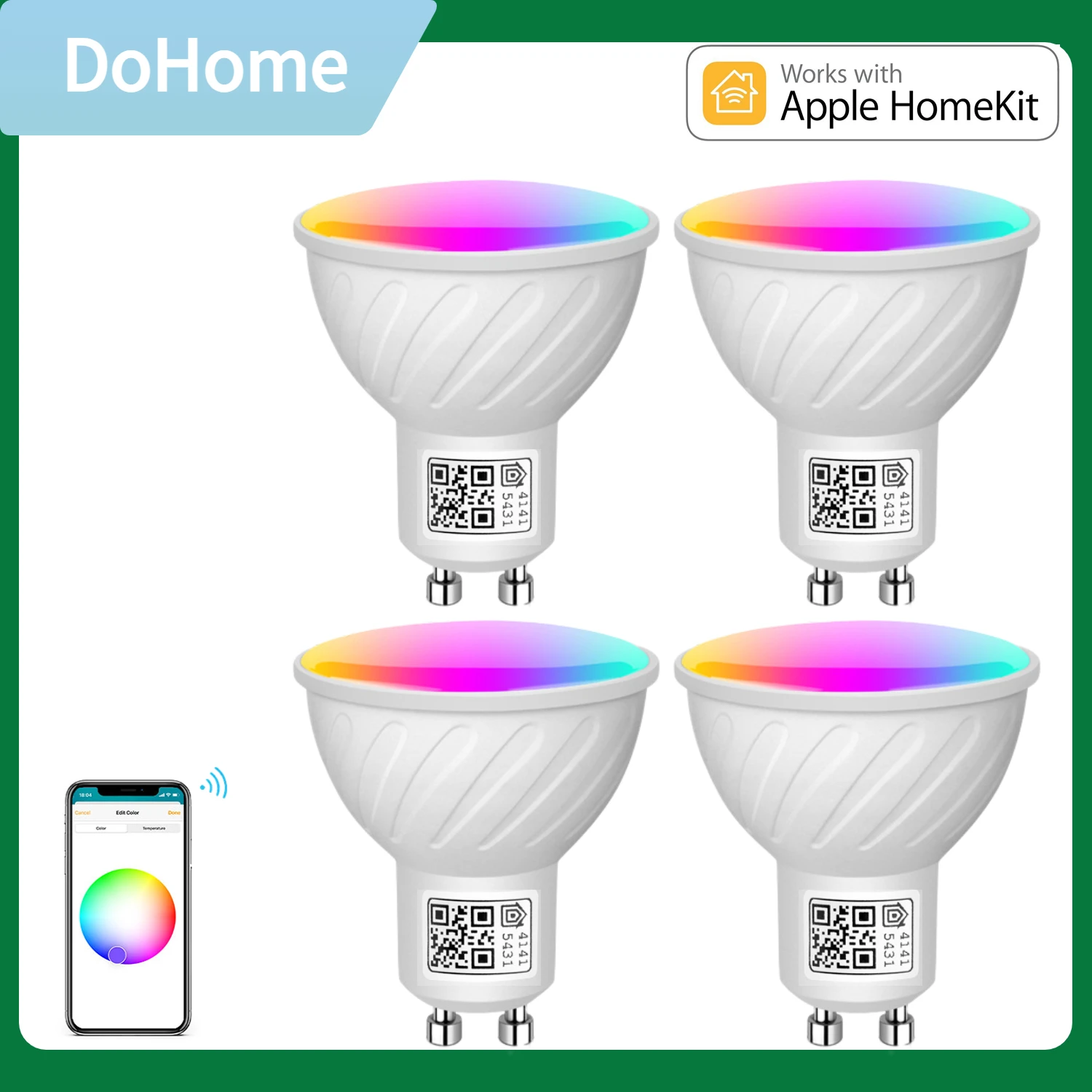 Lâmpada Smart Spot Lâmpadas Led de Trilha Funciona com Apple Homekit Sirialexagoogle Homesmartthings Wifi Rgb cw 5w Gu10