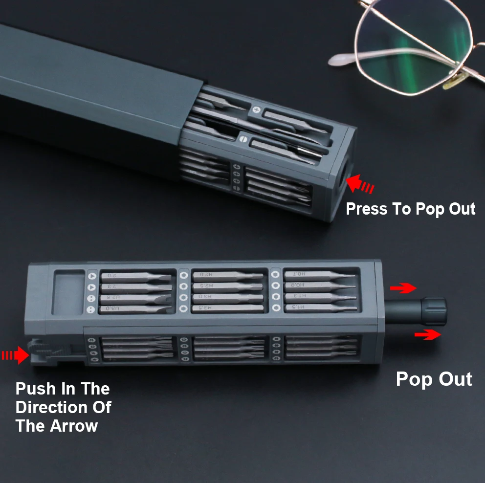Precision Screwdriver 44 in 1 Set of Repair Tools Magnetic Storage Box Design Suitable for Electronic Products Glasses Tool Kit