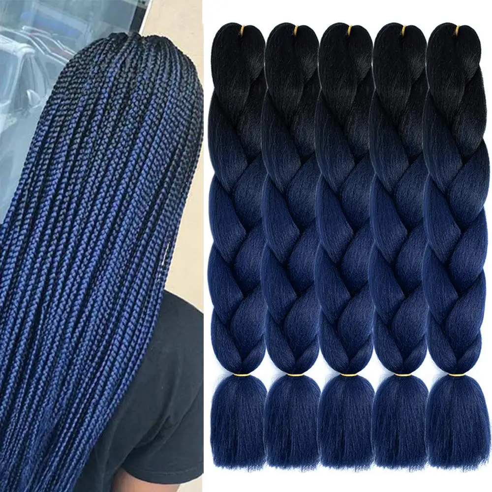 S7b44450ac05b43efb9c8b6c495f20e6cF VIVIEIEI Synthetic Braiding Hair 24 Inch Jumbo Braid Ombre Jumbo Hair Extension for Women DIY Hair Braids Purple Pink Yellow Red Mallzona